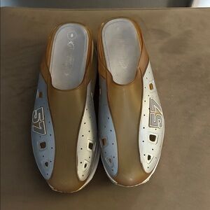 Stylish Brown and Gray Mules